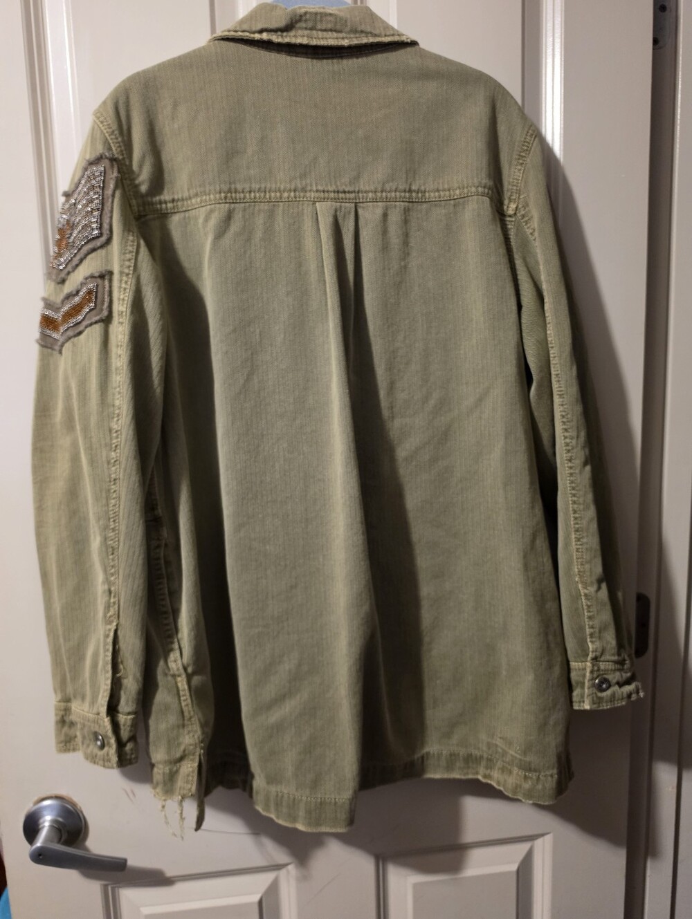 Women's Olive Green Utility Jacket L - Picture 6 of 8